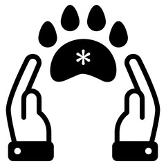 
Calender with animal feet denoting slide icon of veterinary appointment 

