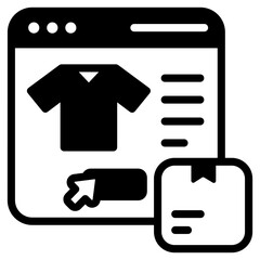 
A filled design icon of online order

