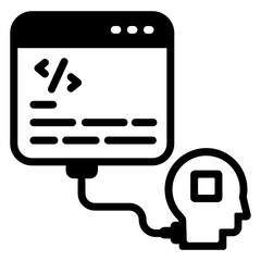 Fototapeta premium Cloud setting glyph style icon, editable vector