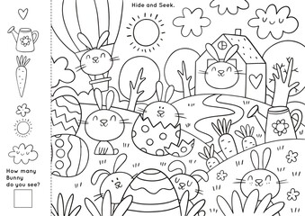 Easter Coloring Pages Printable and worksheet. Easter Activities for Kids, Easter Party, Easter Games.