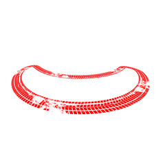 Vector Print Textured Tire Track . Design Element .Bike thread silhouette
