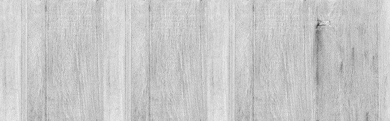 Panorama of White vintage wooden table top pattern texture and seamless background