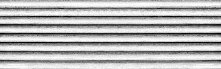 Panorama of Old white wooden fence shutter lattice texture and background seamless