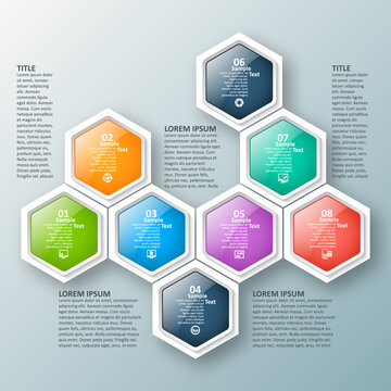 Abstract 3D Paper Infographics. Business template .Vector illustration