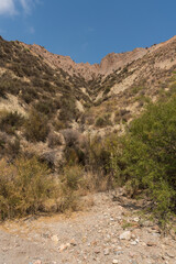 mountainous and eroded landscape in southern Spain