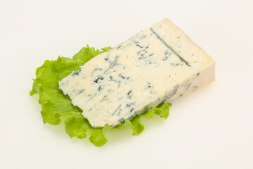 Italian traditional gorgonzola cheese isolated