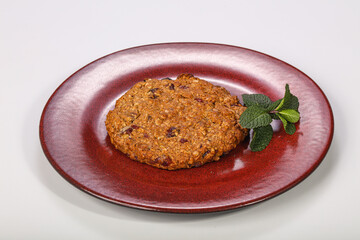 Natural homemade cookie in the plate