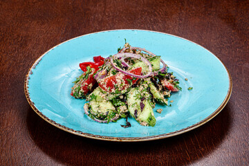 Georgian vegetable salad with walnut