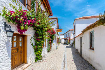 Fototapeta premium Sigacik Village street view. Sigacik is populer tourist attraction in Turkey.