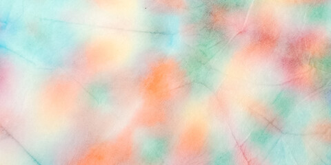 Colorful Pattern. Magic Fashion Kaleidoscope. Vintage Aquarelle Pattern. Bright Colors Dyed Wallpaper. Beautiful Abstract Background. Aquarelle Effect. Grunge Artistic Tie Dye.
