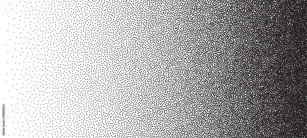 Canvas Prints dotwork gradient pattern vector background. black noise stipple dots. sand grain effect. black dots 