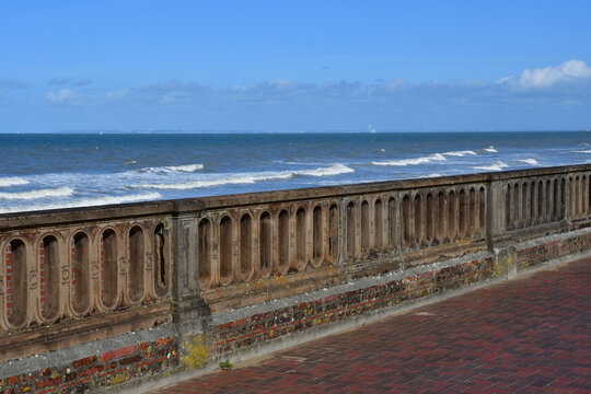 Cabourg; France - October 8 2020 : Promenade Marcel Proust