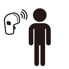 非接触体温計による体温検査のアイコン