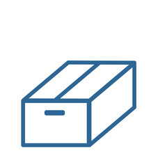 段ボール箱　荷物のアイコンイラスト