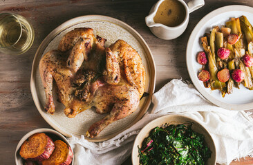 Spatchcock Chicken Dinner