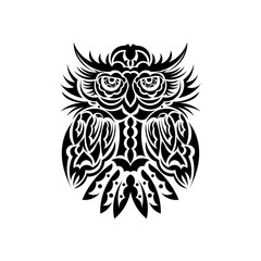 Owl tattoo. Good for prints. Isolated. Vector illustration.