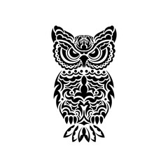 Owl tattoo. Good for prints. Isolated. Vector