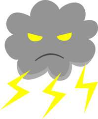 雷雲背景無し