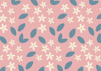 シンプルなジャスミンのパターン背景