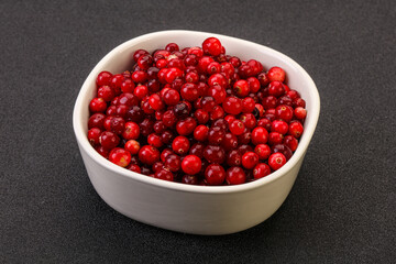 Sweet and tasty cranberry in the bowl