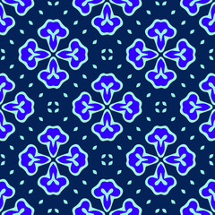  Seamless pattern with symmetric geometric ornament.
