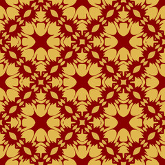  Seamless pattern with symmetric geometric ornament.
