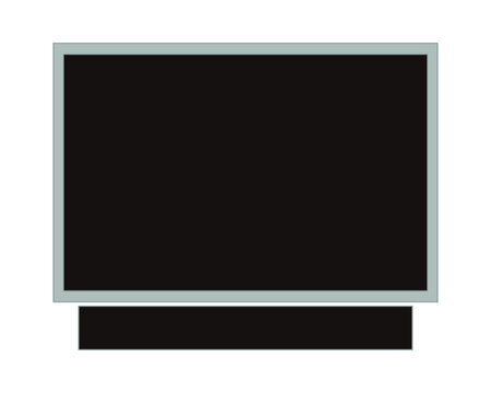 vector design illustration of led lcd television monitor. black board design, suitable for writing background designs