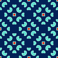  Seamless pattern with symmetric geometric ornament.
