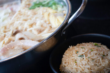 Ingredient of homemade sukiyaki set
