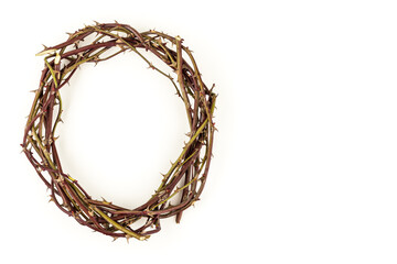 Crown of thorns on white background.