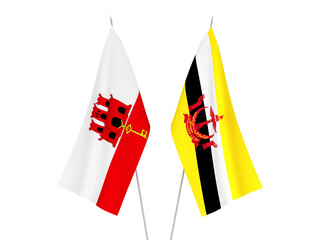 Gibraltar and Brunei flags