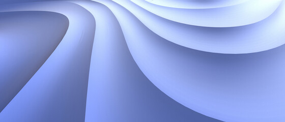 Abstract Curves Waves Futuristic Graphic on blue background. website, copy space, Minimal - 3d rendering