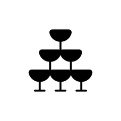 Party Glass icon in vector. Logotype