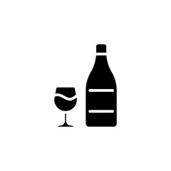 Champagne icon in vector. Logotype