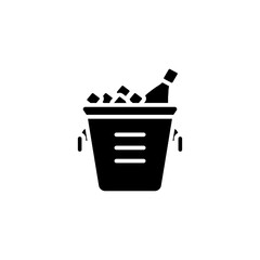 Ice Bucket icon in vector. Logotype