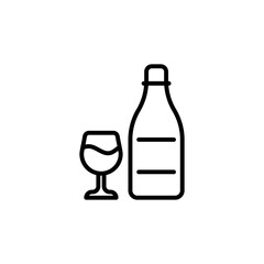 Champagne icon in vector. Logotype