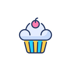 Cup Cake icon in vector. Logotype