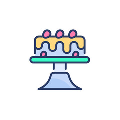 Cake icon in vector. Logotype