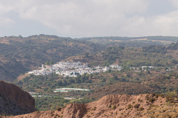 Fototapeta na wymiar village on the slopes of Sierra Nevada in southern Spain