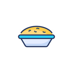Pie icon in vector. Logotype