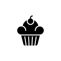 Cup Cake icon in vector. Logotype