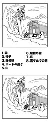 スケボー（間違い探しー答えつき）