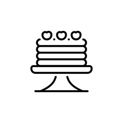 Cherry Cake icon in vector. Logotype