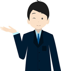 案内するビジネスマン