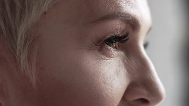 Close-up of eyes of a mature woman