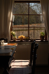 Dinner Table Afternoon, Old Banat Farm House, By the windowsill