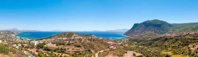 Fototapeta na wymiar Landscape of the coast of the Agean Sea, Kos island, Greece