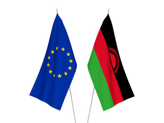 Obraz premium European Union and Malawi flags