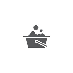 mop bucket with foam soap line icon linear style sign for mobile concept and web design bucket