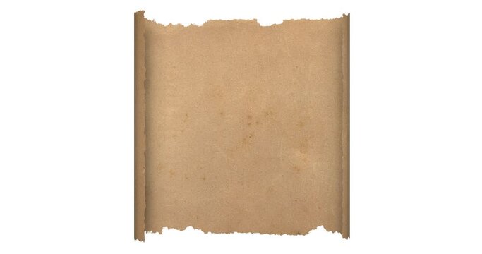 4k, HD, treasure map unrolls from the center outwards. White background.